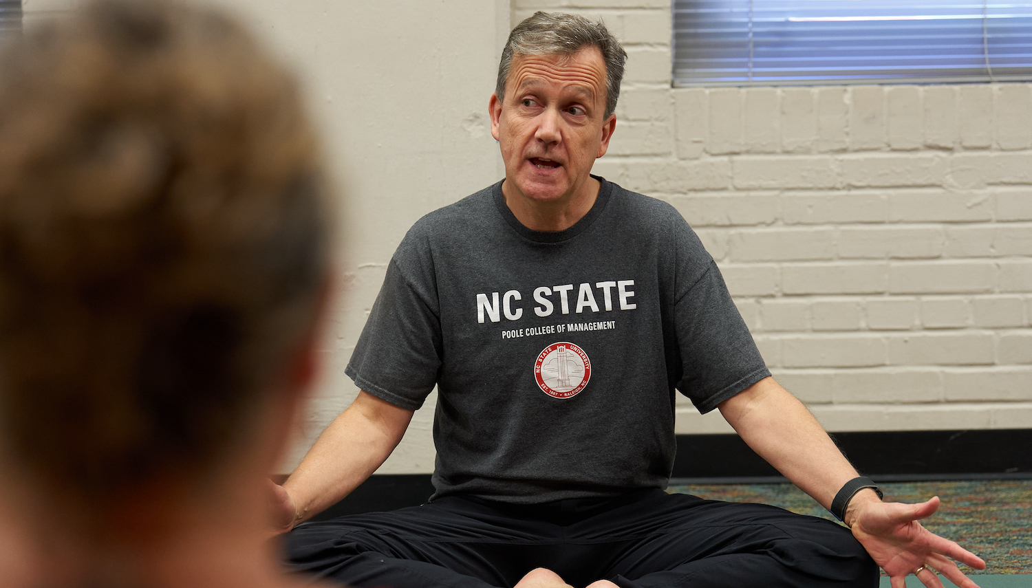 Richard Warr leads yoga