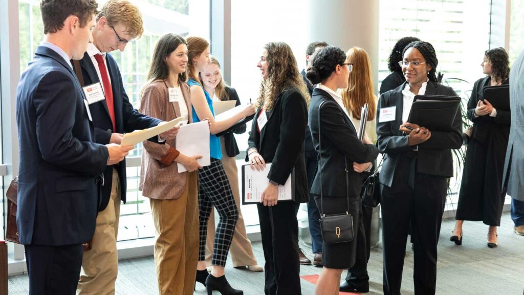 group of female and male students