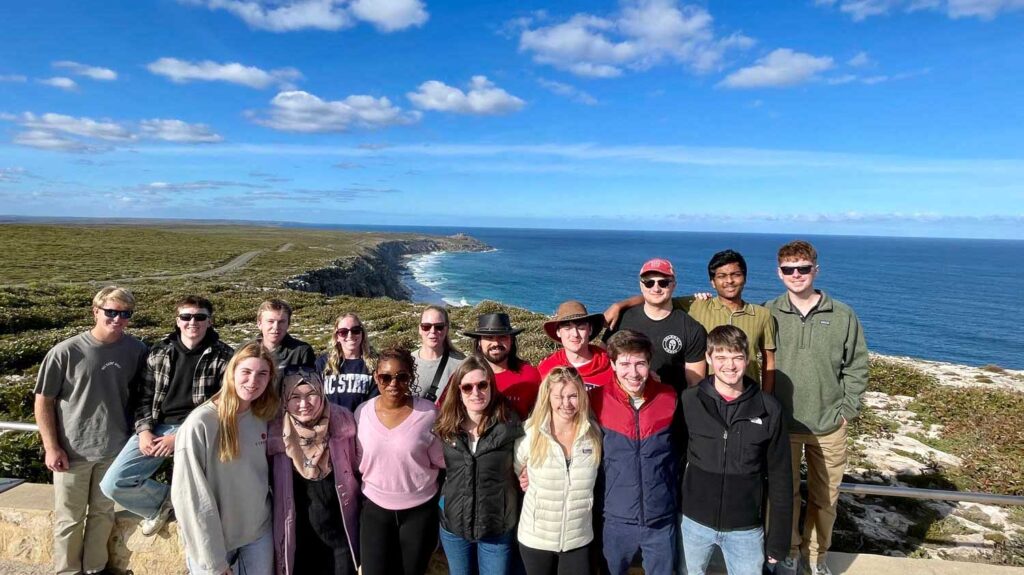 Group of male and female students in Australia