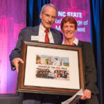 Kathy Krawczyk receiving an award