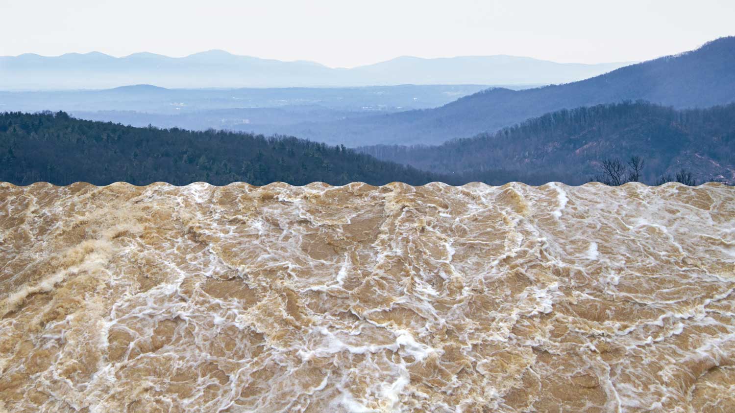 mountain and water