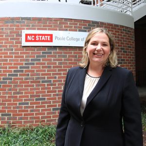 Photo of Elisabeth Zimowski at the NC State Poole College of Management