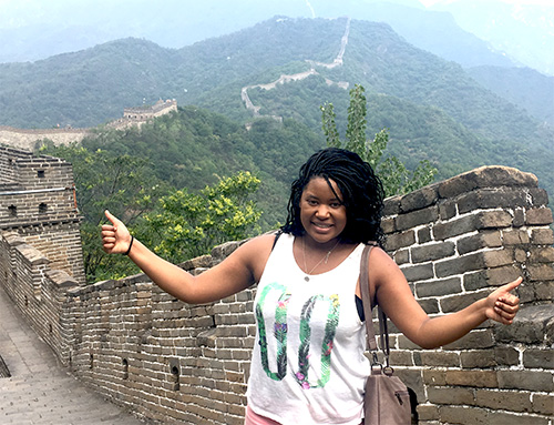 Jada Hester at the Great Wall of China