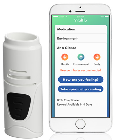 The VitalFlo device and related mobile screen