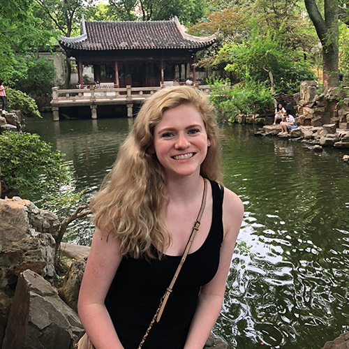 Amy McBride visiting sites in China