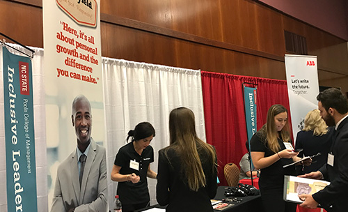 Smithfield and ABB were among the Inclusive Leaders recruiting at the 2018 NC State Poole College Career & Internship Fair