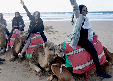 Jada Hester and companions on one of her travels ... this one, with camels.