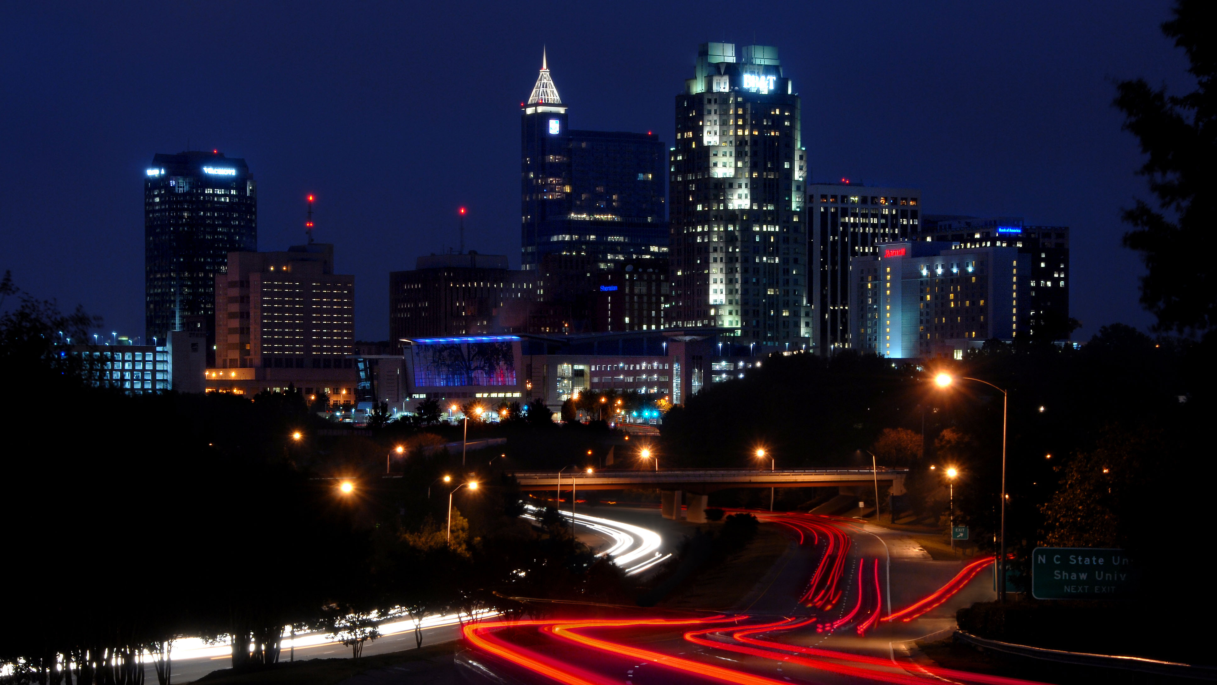 City of Raleigh skyline in the early evening. PHOTO BY ROGER WINSTEAD