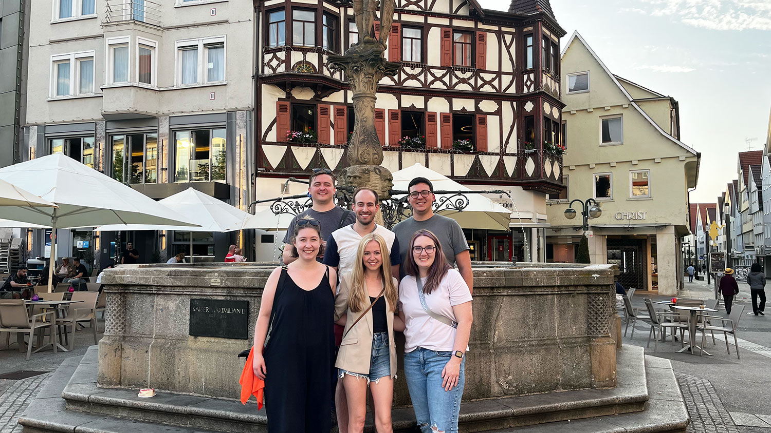 Group of travelers in Germany