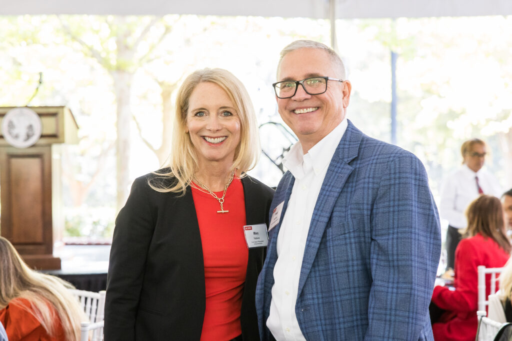 Mary Fedewa and Dean Frank Buckless smiling