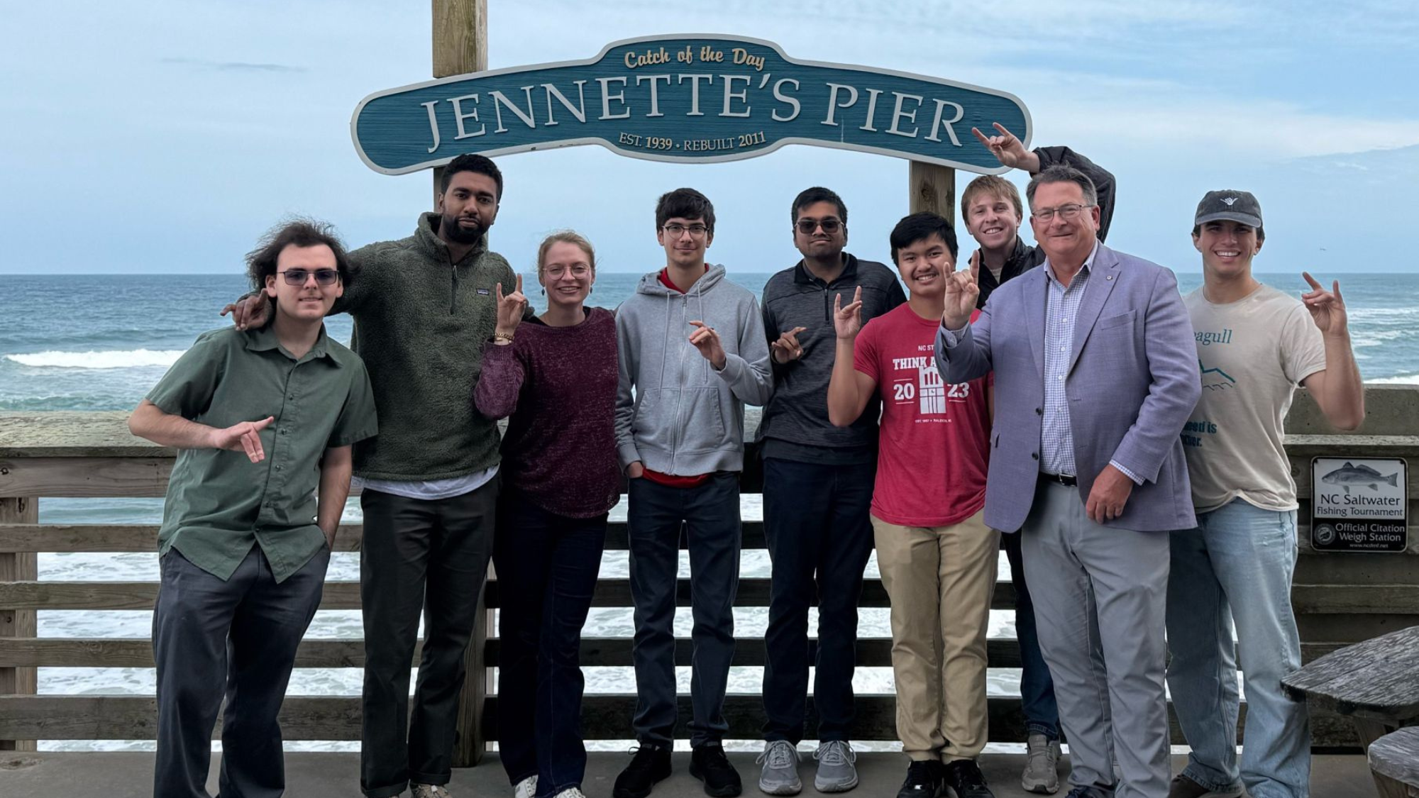 NC State students visit Jennette's Pier