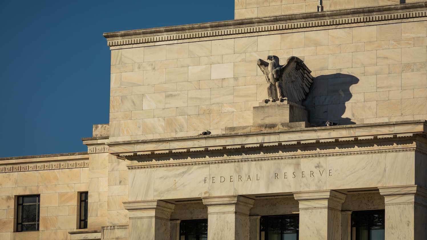 A partial view of the Federal Reserve Headquarters in Washington, D.C.