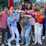 group of college students