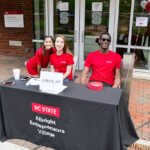 students at a table