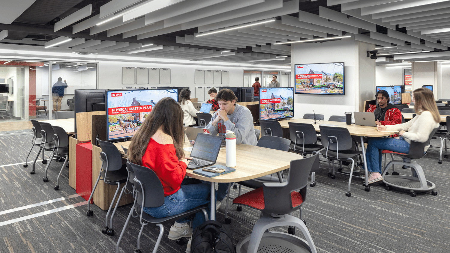 students studying ground floor