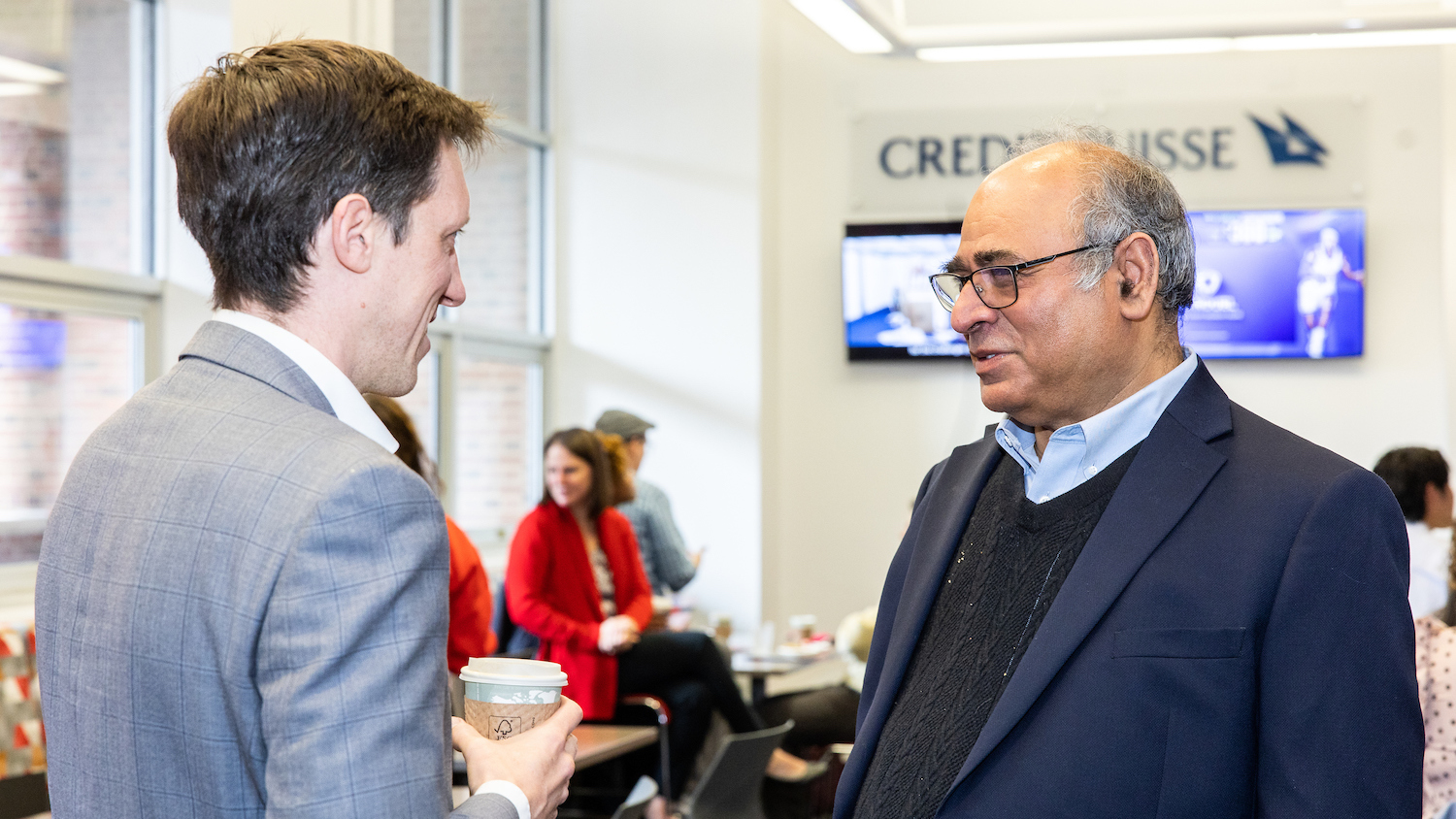 Dean Anand and prospective graduate student