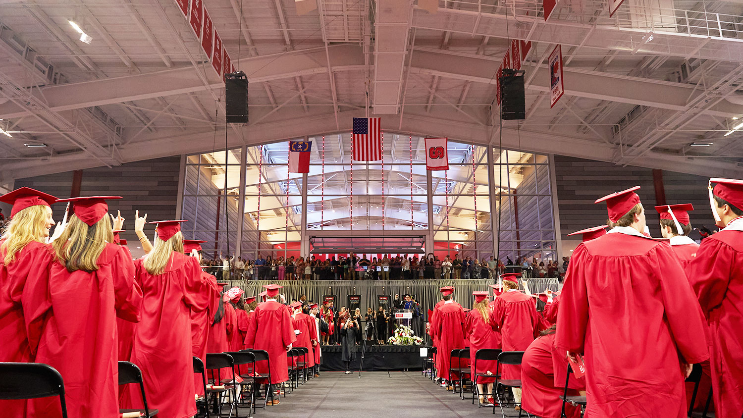 graduates at commencement